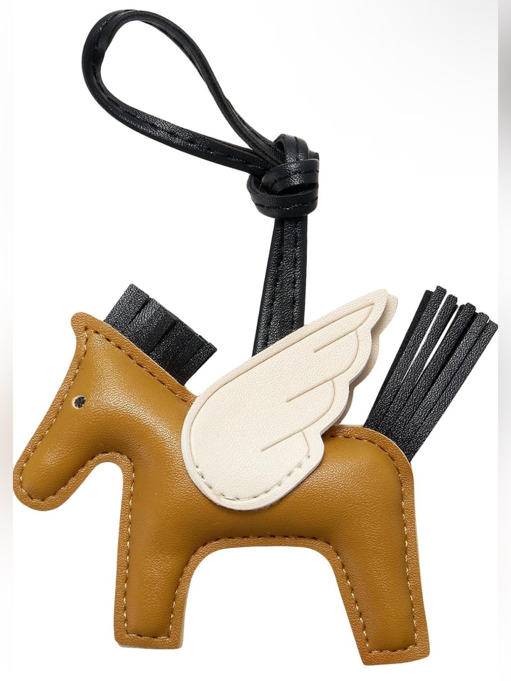 Pony Bag Charm - Brown with White Wings NWOT - Picture 1 of 4
